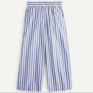 JCrew Wide Leg Pant in Awning Stripe